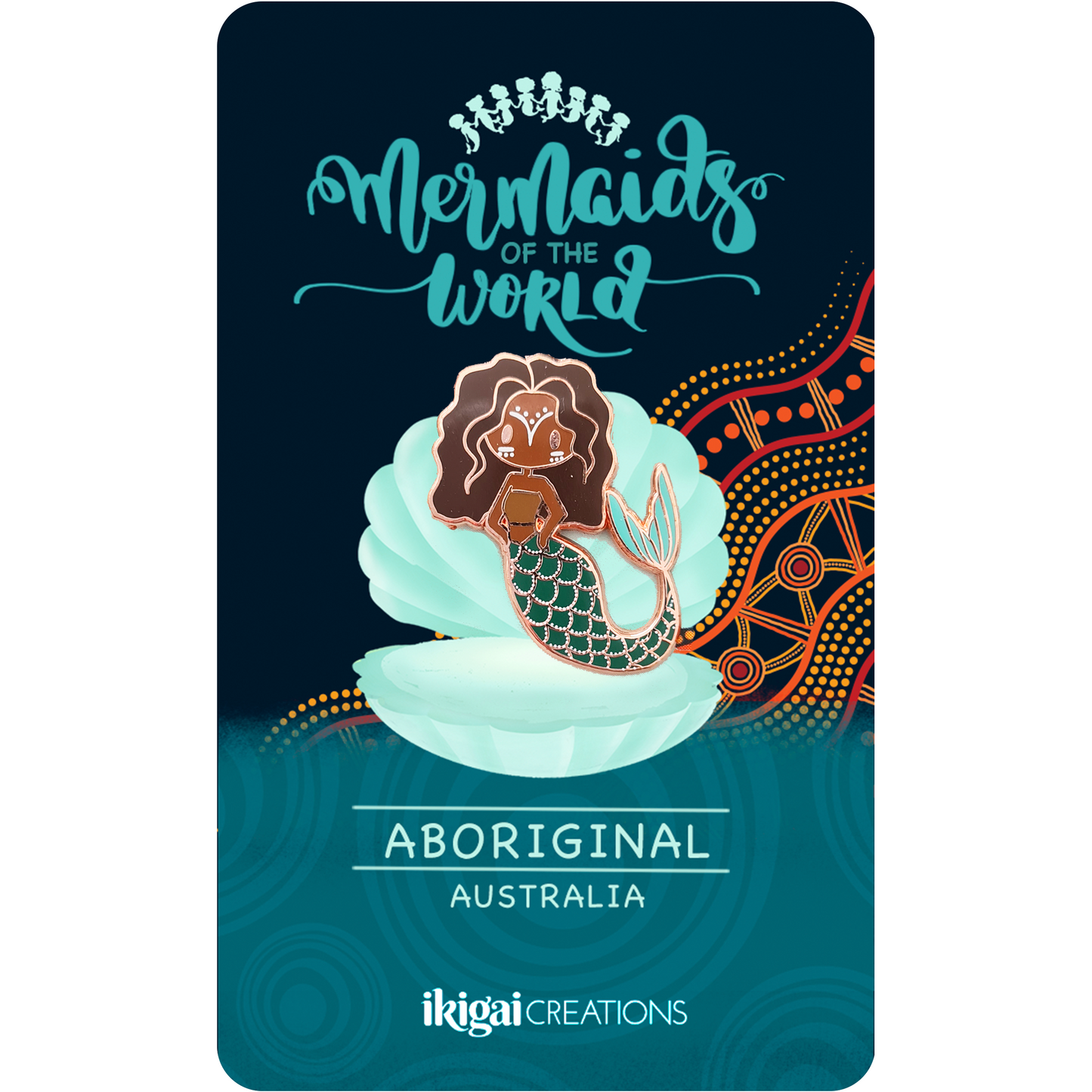 Aboriginal Mermaid of Australia Pin