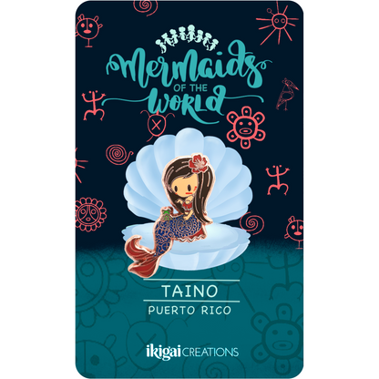 Taino Mermaid of Puerto Rico Pin