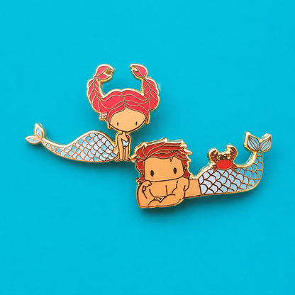 Cancer Merman Pin
