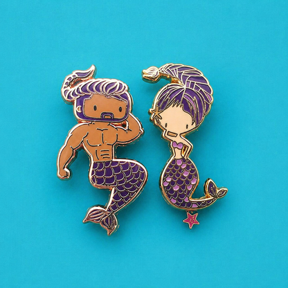 Scorpio Merman Pin