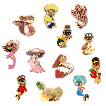 Mermaids of the World - Set 2 African Tribes (12 Pins)