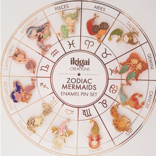 Zodiac Mermaids Set (12 Pins)