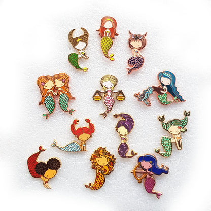 Zodiac Mermaids Set (12 Pins)
