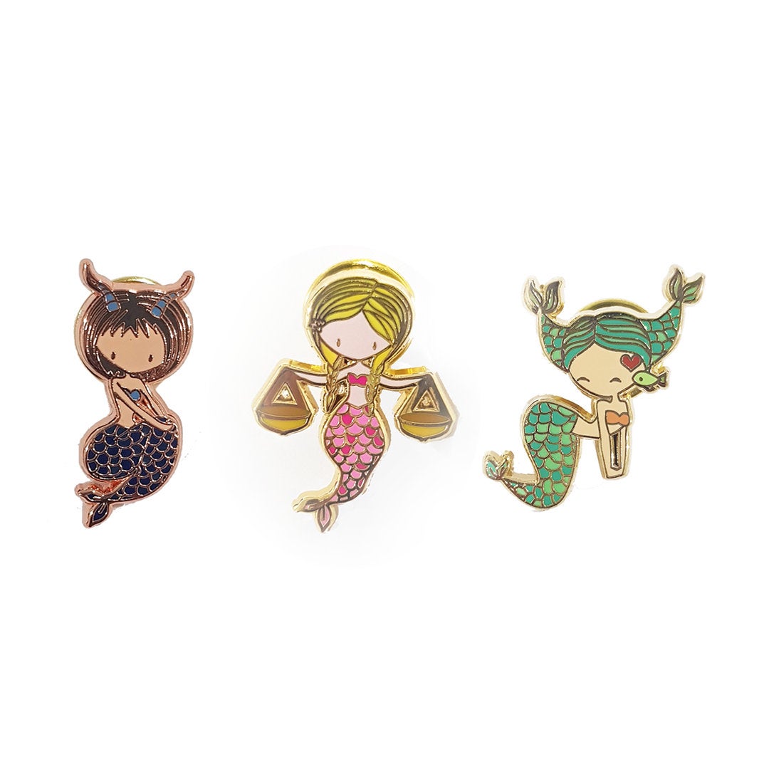 Zodiac Mermaids Set (12 Pins)
