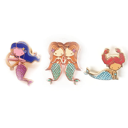 Zodiac Mermaids Set (12 Pins)