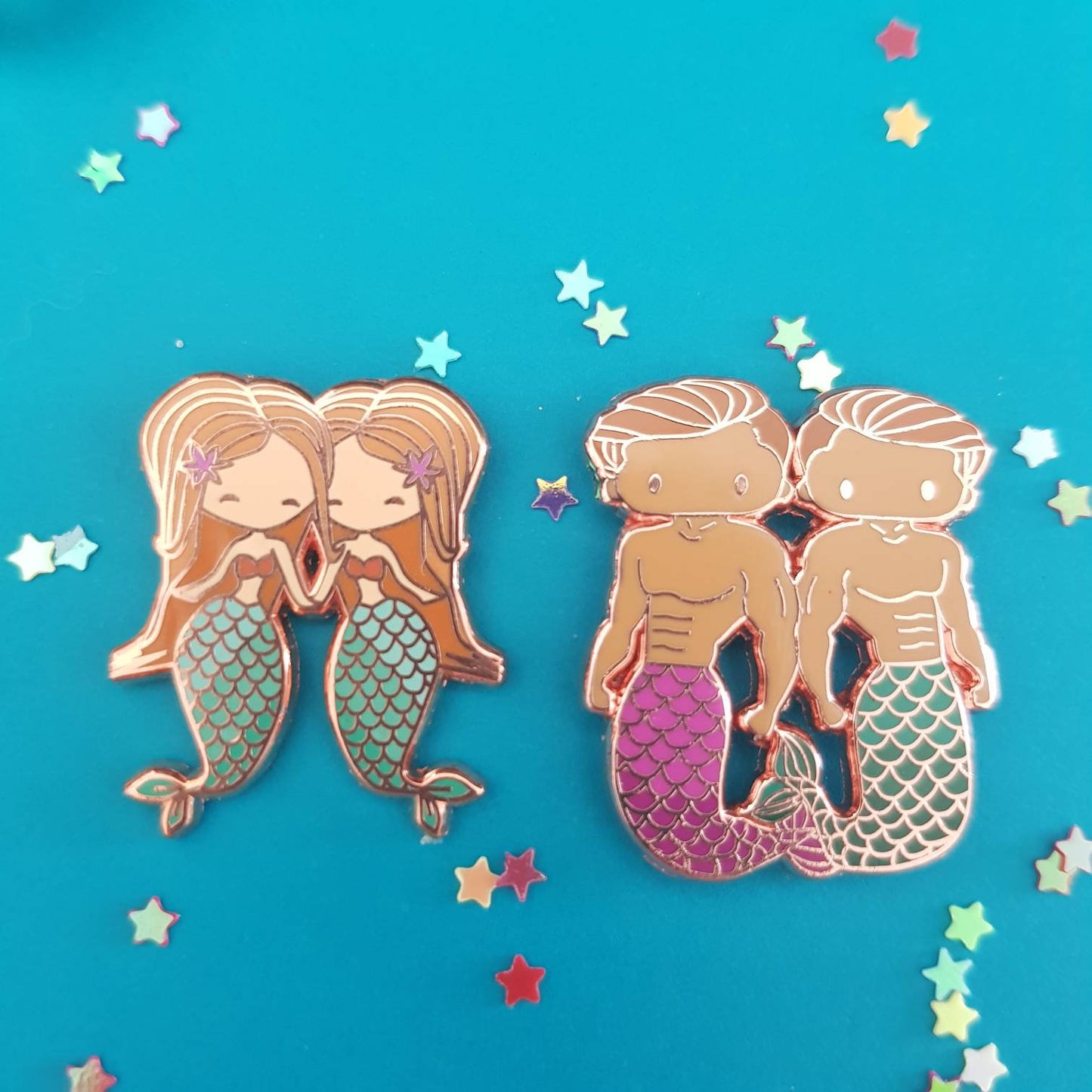 Gemini Mermaid Pin