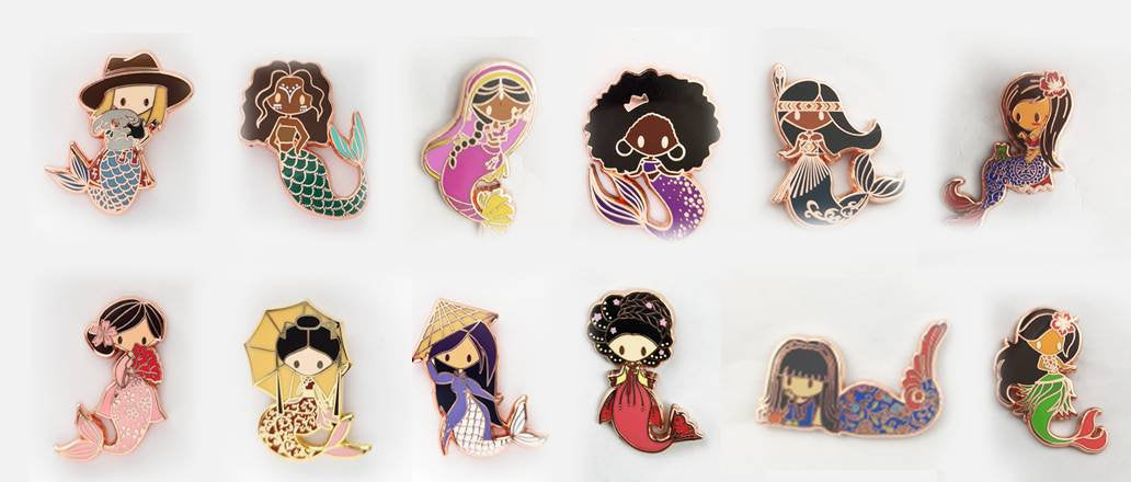 Mermaids of the World - Set 1 (12 Pins)