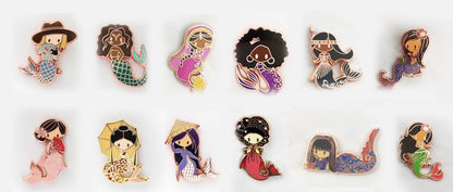 Mermaids of the World - Set 1 (12 Pins)
