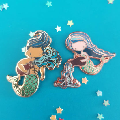 Aquarius Mermaid & Merman Pins