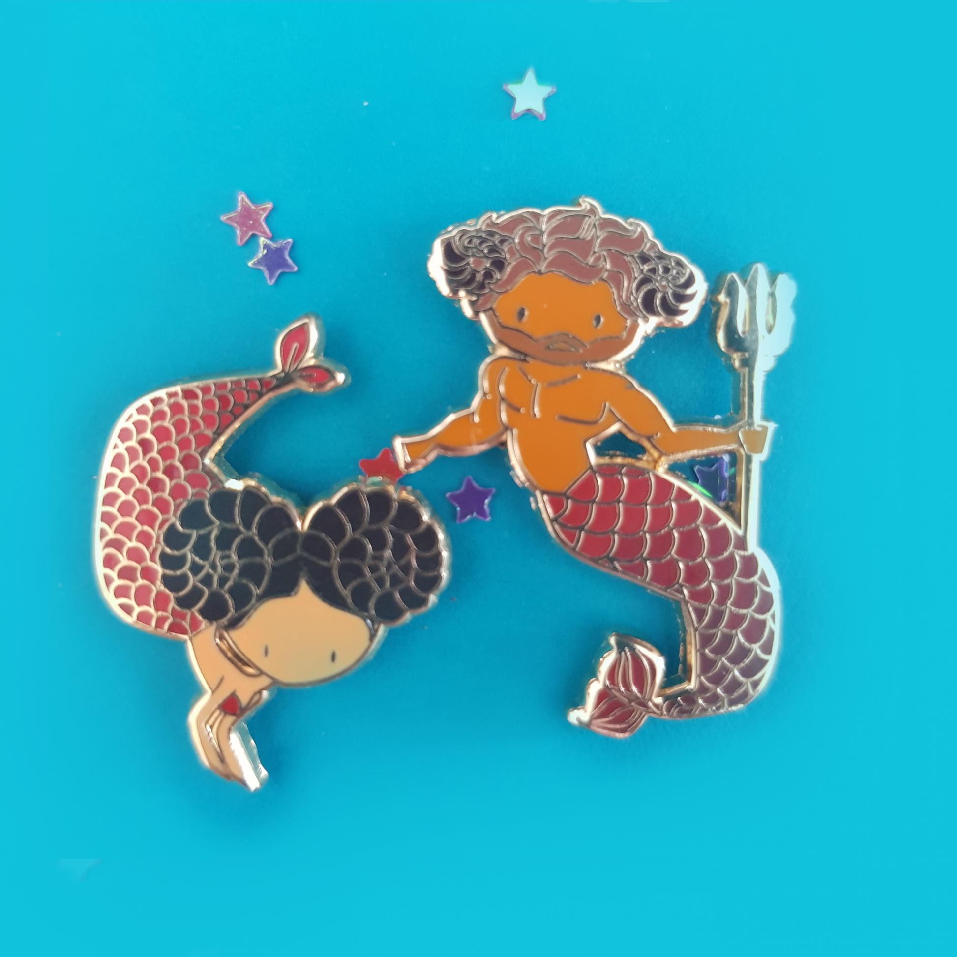 Aries Zodiac Merfolk Mini Enamel Pins