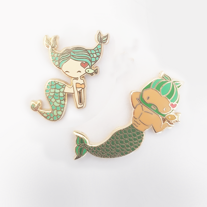 Pisces Mermaid Pin