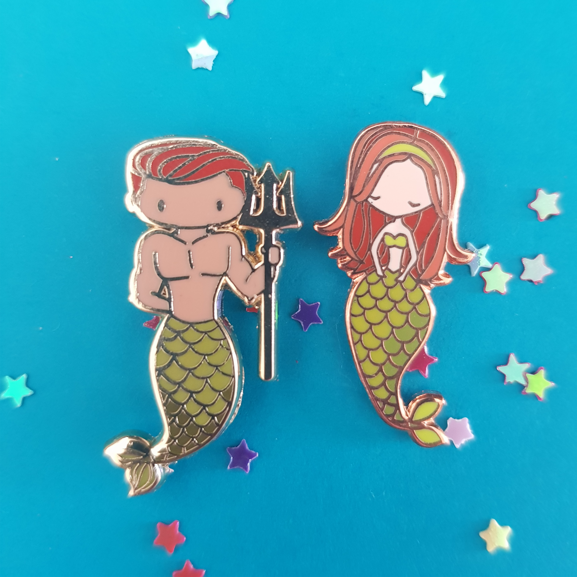 Virgo Zodiac Merfolk Mini Enamel Pins