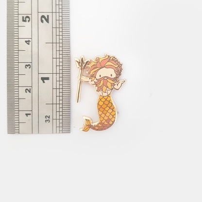 Leo Zodiac Merman Enamel Pin