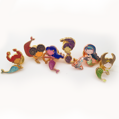 Aries Mermaid Pin